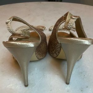 Salvatore Ferragamo Gold Pumps - 81/2